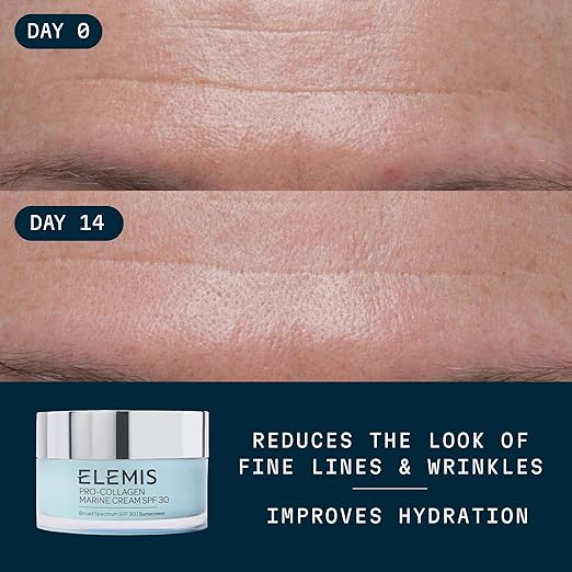 ELEMIS Pro-Collagen Marine Cream SPF 30, Lightweight Anti-Wrinkle Daily Facial Moisturizer