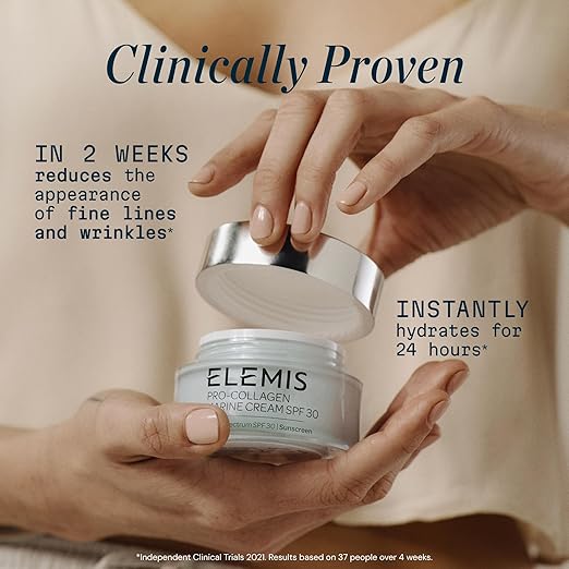 ELEMIS Pro-Collagen Marine Cream SPF 30, Lightweight Anti-Wrinkle Daily Facial Moisturizer